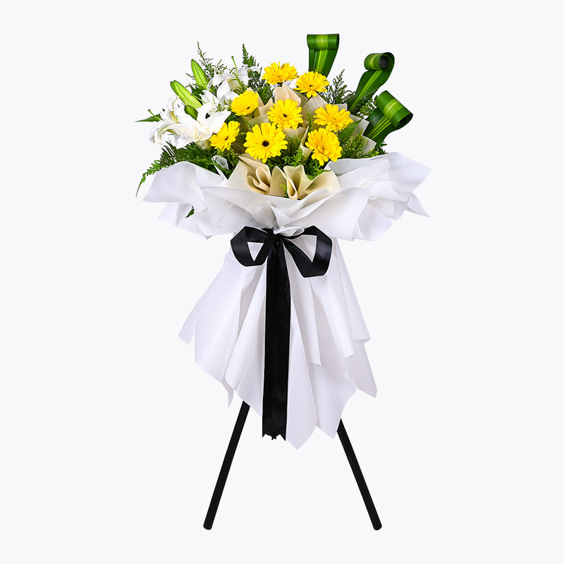 Golden Solace Condolence | Funeral Flowers